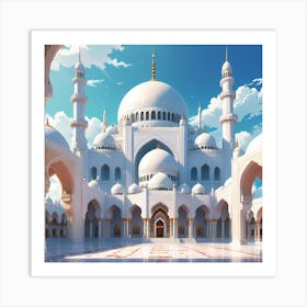 White Mosque 1 Art Print