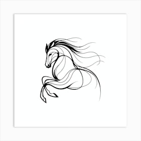 Horse Drawing 4 Art Print