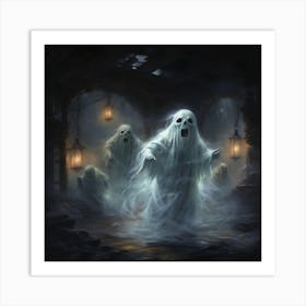 Ghosts In The Dark Art Print