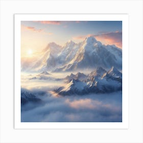 Mountain Landscape - Mountain Stock Videos & Royalty-Free Footage Art Print