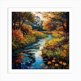 Garden of Tranquility: Riverside Waltz Art Print