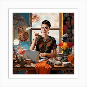 Frida a business woman Art Print