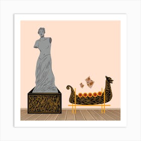 Statue Of A Woman Art Print