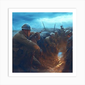 WW 2 Trenches Art Print