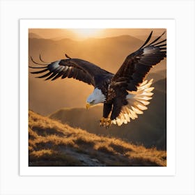 Eagle In Flight 1 Art Print