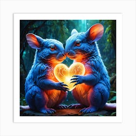 Love Glowing Love Element Animal 25 Art Print