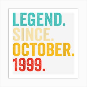 Legend Since October 1999 23 Years Old Gifts 23rd Birthday Art Print