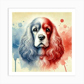 Watercolor English Cocker Spaniel 2 Art Print