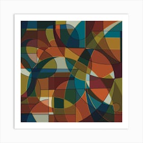 Autumn Glass Square Art Print