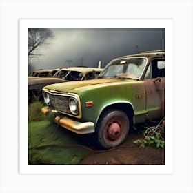 Abandoned Cars 3 Art Print