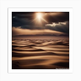 Sunrise Over The Sand Dunes Art Print