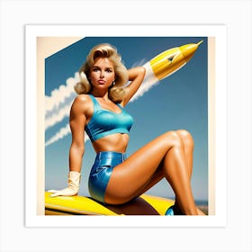 Man Cave Collection: Pin Up Girl - Oh Boy Art Print