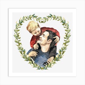 Father And Son Father's Day Art Print