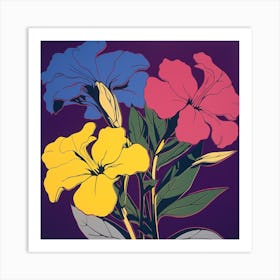 Periwinkle Pop Art Illustration Square Art Print