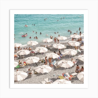 Amalfi Beach Square Art Print