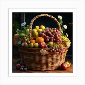 Basket Of Fruit 1 Art Print