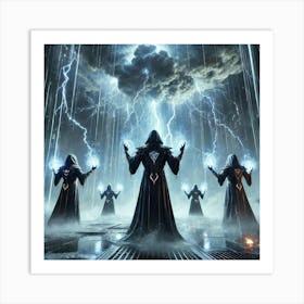 Cascade Sovereignty Scifi Stormcallers Summon Storms Art Print