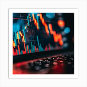 Stock Market Graph Art Print