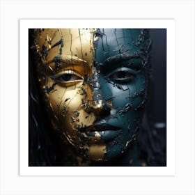 Gold And Black Art Print