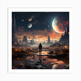 Space Landscape Art Print