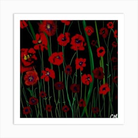 Poppy’s In The Night Art Print