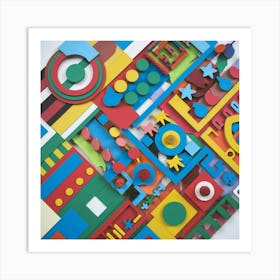 A Photo Of A Colorful Abstract Design Consisting O Mt1xtgq Q9uncozhvqp5ea Cheq Jprs9es0veuavju0q Art Print