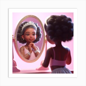 Child in mirror Art Print