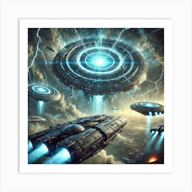 Vortex Assault Carriers Energy Shields Art Print