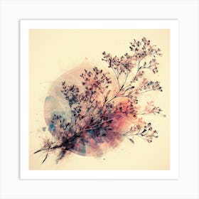 Abstract Floral Painting 1 Art Print