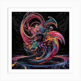 Leonardo Phoenix A Surreal Dreamlike Scene Featuring A Mesmeri 0 Art Print