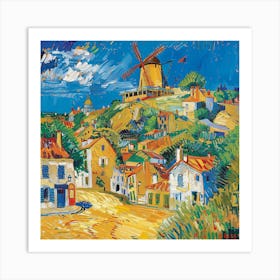 Van Gogh Style: Montmatre Series. Art Print