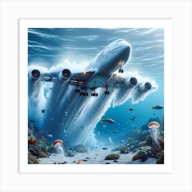 Underwater take-off Art Print