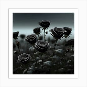 Black Roses 1 Art Print