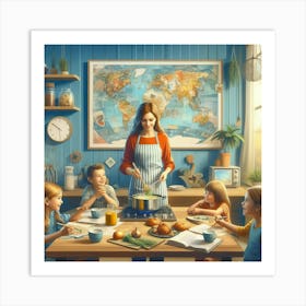 Family Meals from Afar: How to Cook Ethnic Dishes with Your Kids Art Print