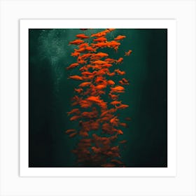 Red Fishes Art Print