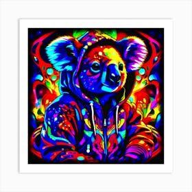 Psychedelic Hip Koala Art Print