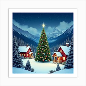 Christmas Village 1 Art Print