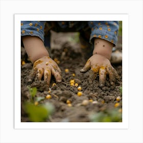 Stockcake Planting Corn Seeds 1719975110 1 Art Print