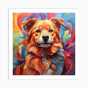 Colorful Dog 2 Art Print