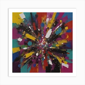 Abstract Burst Art Print