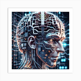 Cyborg Head 24 Art Print