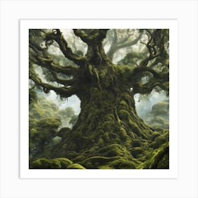 Mossy Tree Art Print