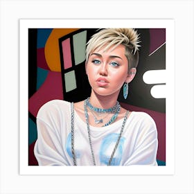 Younger Miley Cyrus Art Print