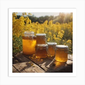 Honey In Jars 1 Art Print