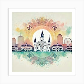 New Orleans Skyline 3 Poster