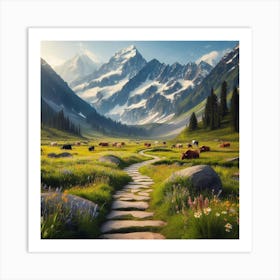 Path In The Mountains Art Print