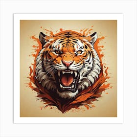 Tiger Head Art Print