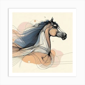 Creative Horse Beauty Illustration Nr 273 Art Print