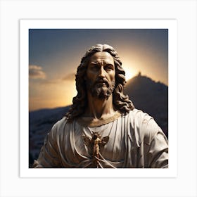 Jesus Statue Art Print