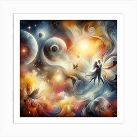 Love makes you fly Art Print